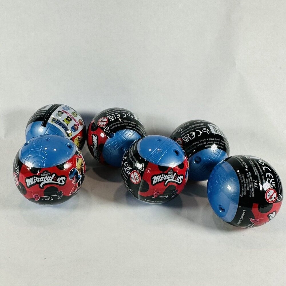 Miraculous Mashems Ladybug LOT Of 6 Squishy Surprise Toy Series 3 Mash'ems